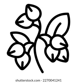 Flower buckwheat icon outline vector. Cereal plant. Nature organic