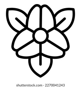Vector de contorno del icono del alforfón. Planta de cereales. Naturaleza orgánica