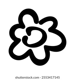 Flower bud doodle minimalism style