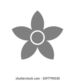 flower bud icon isolated vector simple flat