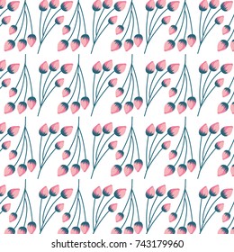flower bud natural seamless pattern design