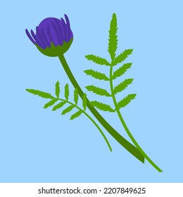 Blume im Knospen auf einem Stamm