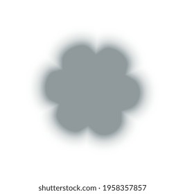 Flower bud plant transparent shadow on white background