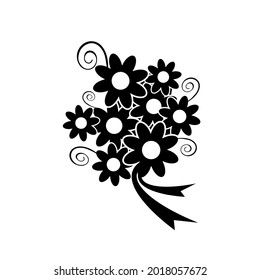 flower bulb icon on white background