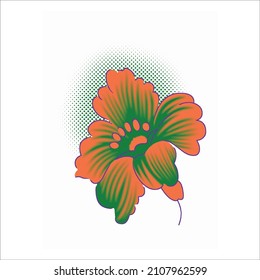 flower bunch textile print work