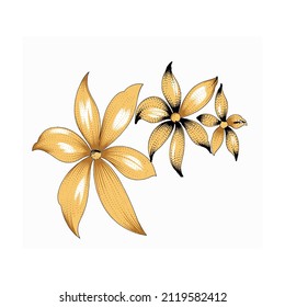flower bunch textile print work