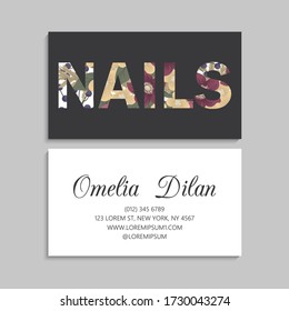 Flower business cards hot pink flowers