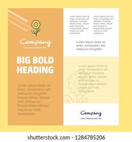 Flower Business Company Poster Template. with place for text and images. vector background