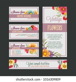 Flower Bussines Card Tempate