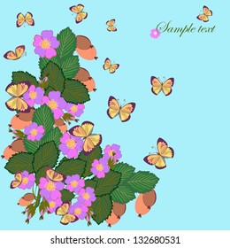 Flower and butterfly