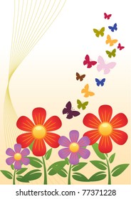 Flower & Butterfly