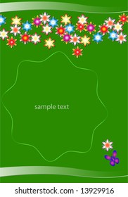 Flower and butterfly Abstract Background 02