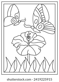 Blumenschmetterling, entwickelt auf Farbseiten-Vektorgrafik 