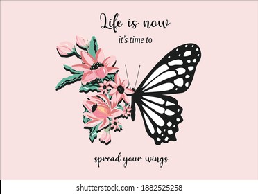 flower and butterfly butterfly  for fashion graphics, t shirt prints, posters etc
stationery,mug,t shirt,phone case  fashion style trend spring summer print optimist positive inspiration motivation 