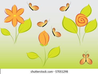 flower Butterfly leaf