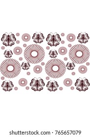 flower butterfly pattern