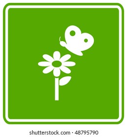 Blume- und Schmetterlingszeichen
