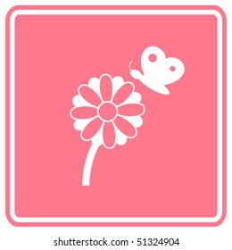 flower and butterfly symbol