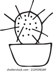 Flower cactus   on a white background