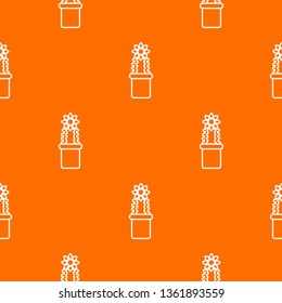 Flower cactus pattern vector orange for any web design best