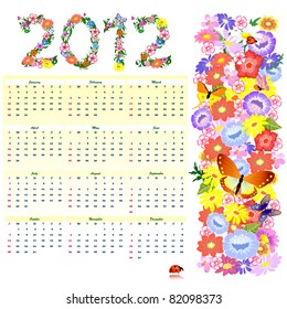 Flower Calendar for 2012