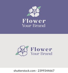 Flower calm spa logo design