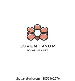 Flower and Camera Logo Design Template