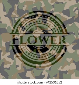 Flower camouflage emblem