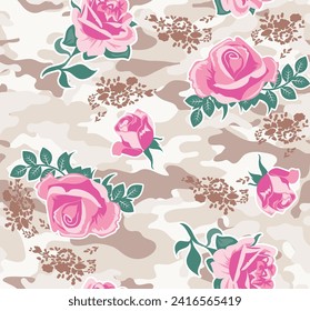 flower camouflage graphic tees patterns