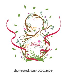Flower card for the 8 March