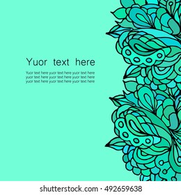 flower card blue