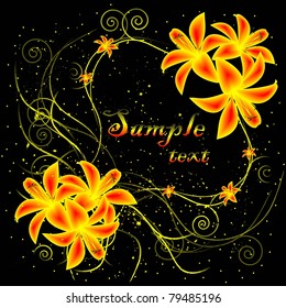 Flower card, eps10