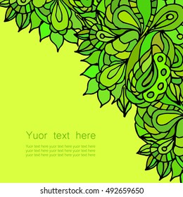 flower card green