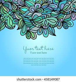 flower card light blue