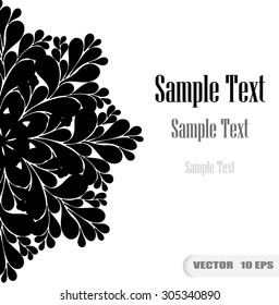 Flower card. Modern design element. Illustration for print, web