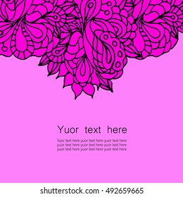 flower card pink