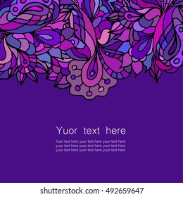 flower card purple
