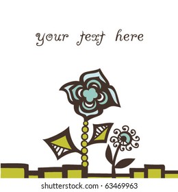 flower card with space for text