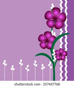 Flower card with space for your text -Vector illustration  