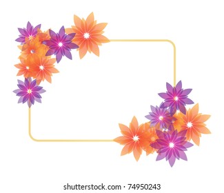 Flower card for special occasions. Vector illustration.