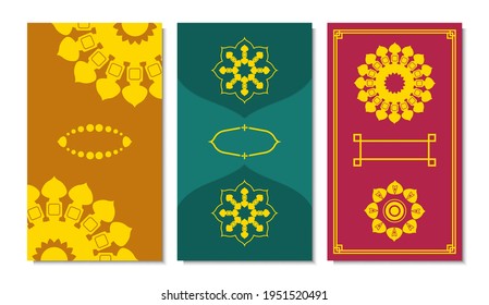 flower card template  for printing on paper on the product. mandala concept design.						