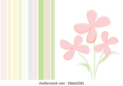 Flower card vector