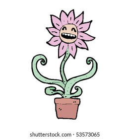 caricatura de flores