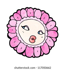 personaje de dibujos animados de flores