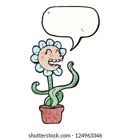 personaje de dibujos animados de flores