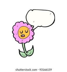 personagem de desenho animado de flores