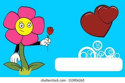 flower cartoon character wallpaper in vector format very easy to edit