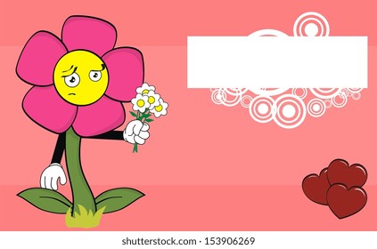 flower cartoon character wallpaper in vector format very easy to edit