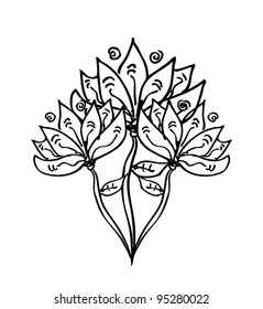 flower cartoon doodle