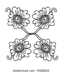 flower cartoon doodle